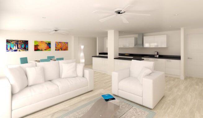 SandyBay one -two bed living area