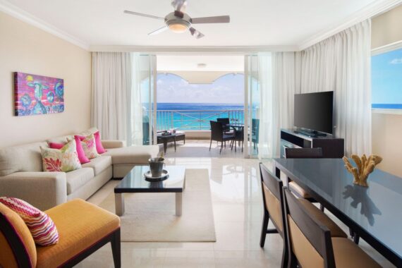 Concierge Collection Living Room View – 2 Bed Ocean Front